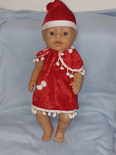 Baby born 43cm kleid - 43cm, mütze