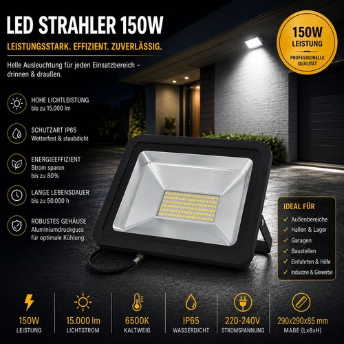 150w led außenstrahler - led,