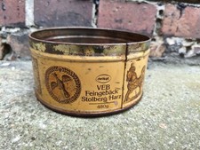 alte DDR Blechdose Dose VEB Feingebäck delikat Stolberg / Harz Deko