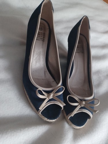 Peeptoes dunkelblau velours - 40,