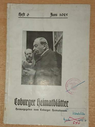 Coburger heimatblätter heft - heft, 6