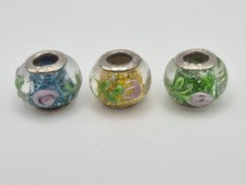 3 x Murano Glas Charmanhänger
