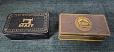 Blechdosen Bernina und Pfaff Nähmaschine Vintage Original