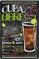 Blechschild Cocktail Rezept