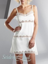 Seidennachthemd weiß kurz mit