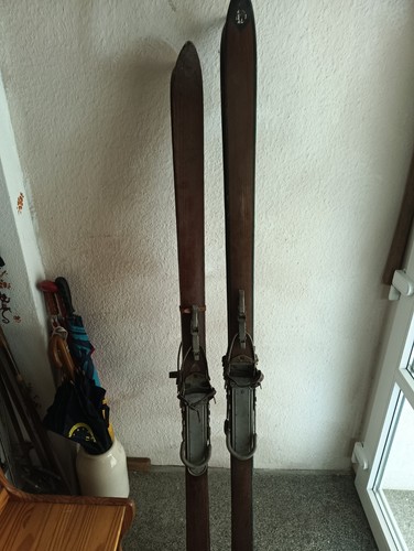 Antike vintage holzskier - 2x,