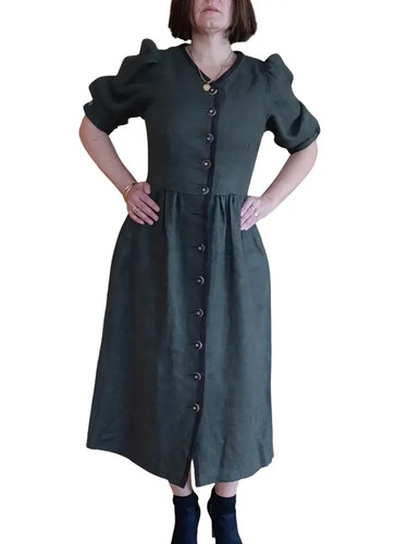 Trachtenkleid mit jacke leinen - mit,