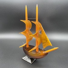 Vintage Catalin Segelschiff DDR Deko Top Zustand