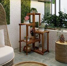 Ecke Pflanzentreppe Blumentreppe Blumenregal Pflanzregal Blumenbank Holz Deko