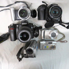 Konvolut 6x Digitale Kameras, Camcorder u.a. Nikon, Lumix - Ungeprüft