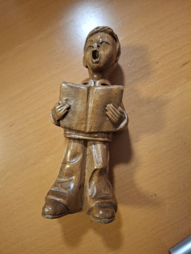 Holzfigur skulptur musiker - skulptur,
