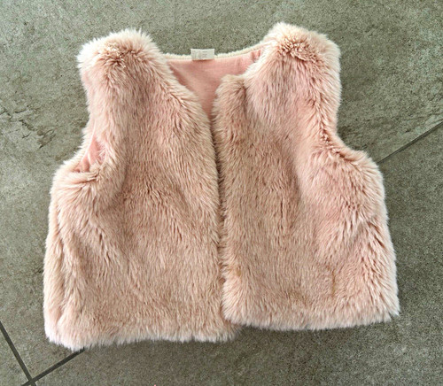 Kunstfellweste 92 rosa - h&m,