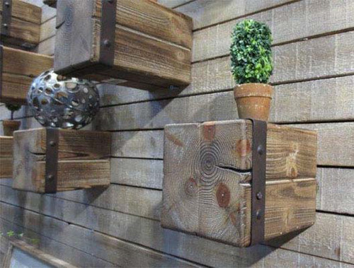 Wandregal teilig tannenholz - 3,