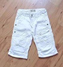 WE Weiße kurze Cargohose Details Gr.116 Bund verstellbar Taschen Beintaschen BW