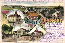 Arnsdorf, Farb-Litho mit zwei