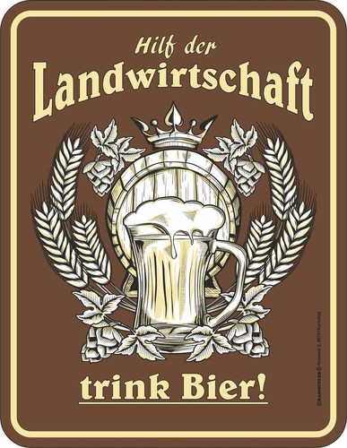 Blechschild hilf der - 17,