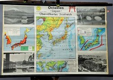 Schulwandkarte retro Rollbild