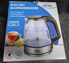 wie NEU* LED Blue Light elektrisch Wasserkocher 1,8L  Abschaltautomatik 2200 W
