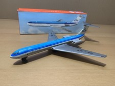 Blechflugzeug IL62 KLM VEB Plasticart in OVP 70’Jahre mit Schwungrad DDR 36cm
