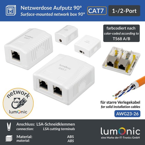 Netzwerkdose aufputz cat7 - netzwerkdose,