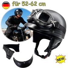 Motorradhelm Vintage PU-Leder