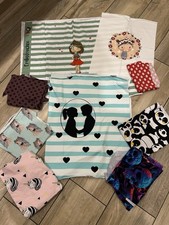 XXL Stoffreste Paket Panel Mädchen Panda Einhörner