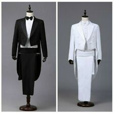 Herren Frack Smoking und Hosen Satz Formelle Abschlussballkleid Hochzeit Kostüme