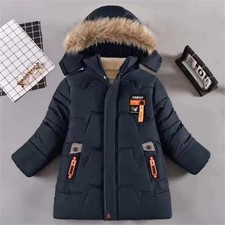 Kinder Jungen Winter Dicker Mantel Winterjacke Warme Kapuze Parka Sweatjacke Top