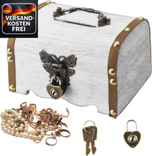 Vintage Holz Schatztruhe mit