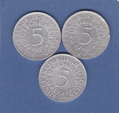 3x5 silberadler 1951 - dm,