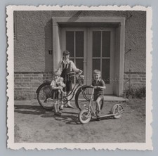 Girl with Bike & Doll Boy with