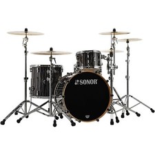 Schlagzeug Sonor ProLite 22" Ebony White Stripes 3 Pcs. Shell Set Drum Set Drums