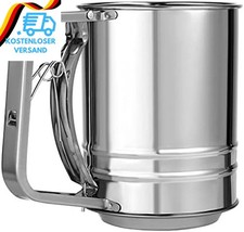 Bäcker & Lecker Edelstahl Mehlsieb Puderzuckersieb Küchensieb Feinmaschig Mit Gr