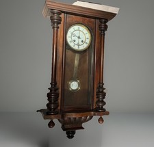 Bastler! Schlenker Kienzle Flügelrad Wiener Regulator Nussbaum Emailie Antik