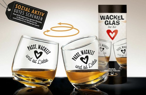 Gilde wackelglas 2er set - 2er, passt