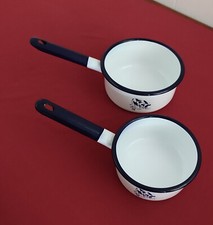 Emaille Pfanne 2 kleine Stiel