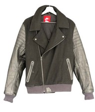 Nike Destroyer Leather LeBron Motorcycle Moto Jacket black Size Medium