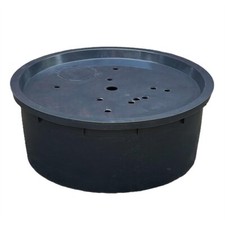 PE Becken mit GFK Deckel Ø 88 cm 150 Liter für Quellsteine Wasserspiele Zierbrun