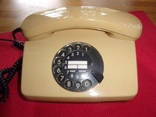 Kulttelefon FeTap 791-1 Beige mit Wählscheibe Retro Telefon Post mit Anschlußbox