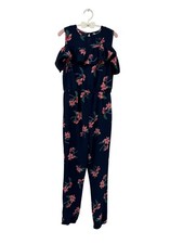 Primark Overall jumpsuit blau Rose Blumen Größe 158