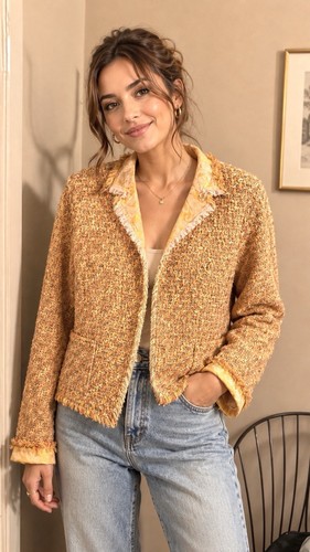 Bouclé jacke designer stil - bouclé-jacke, im