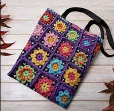 Damentasche bunt Häkelstil