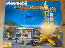 Playmobil 4080: elektrischer Kran (funktioniert) und Baustelle, mit Karton