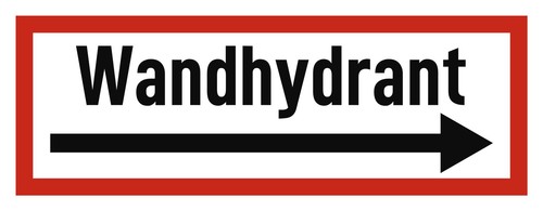 Wandhydrant hinweisschild - -,