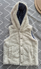 Mini Boden Jacke Mädchen Mantel Weste Kinderjacke zum Wenden Gr. 116/122 beige 