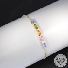 Wert 2030 € Brillant Saphir Armband in 585 14 Karat Gelb Gold