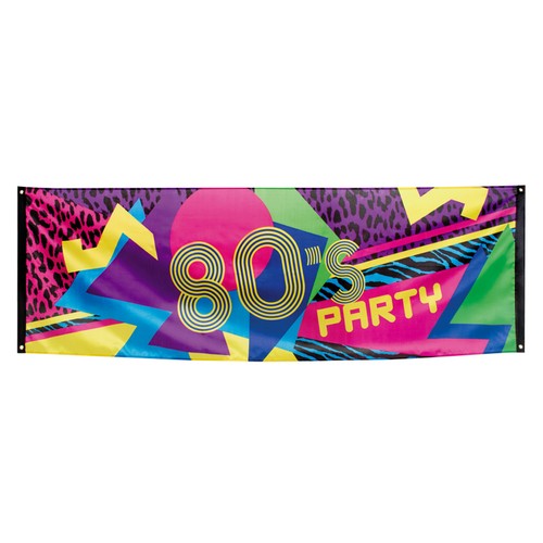 80er jahre dekobanner 74x220cm - 80er,