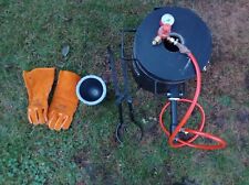 FB2M–10KG Schmelzofen Schmiedeofen Gasofen Gasbrenner Propangas Tiegel Zange