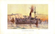 S. M. Linienschiff Sachsen vor