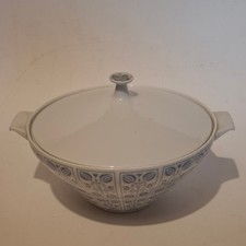 H&C Heinrich Selb Bavaria Terrine weiß hellblau